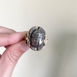 Low Luv by erin wasson statement ring - scab with ankh - size 7